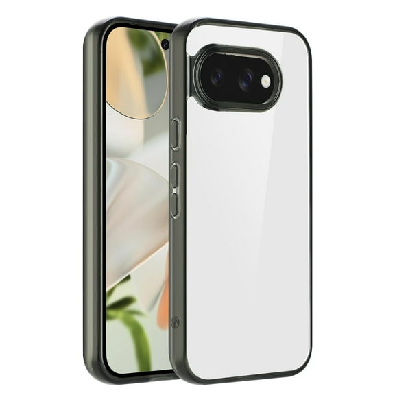 For Google Pixel 9A TPU Transparent Full Body Protective Shockproof Hybrid Case Cover Black