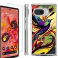 thumbnail image 1 of For Google Pixel 9a Phone Case Cover, Shockproof Bumper Case with Tempered Glass Screen Protector, by OneToughShield - Abstract Bird, 1 of 3
