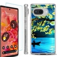 thumbnail image 1 of For Google Pixel 9a Phone Case Cover, Shockproof Bumper Case with Tempered Glass Screen Protector, by OneToughShield - Almond Blossom Night, 1 of 3