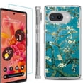 thumbnail image 1 of For Google Pixel 9a Phone Case Cover, Shockproof Bumper Case with Tempered Glass Screen Protector, by OneToughShield - Almond Blossom, 1 of 3