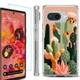 thumbnail image 1 of For Google Pixel 9a Phone Case Cover, Shockproof Bumper Case with Tempered Glass Screen Protector, by OneToughShield - Cactus, 1 of 3