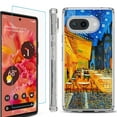 thumbnail image 1 of For Google Pixel 9a Phone Case Cover, Shockproof Bumper Case with Tempered Glass Screen Protector, by OneToughShield - Cafe Terrace, 1 of 3