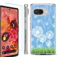 thumbnail image 1 of For Google Pixel 9a Phone Case Cover, Shockproof Bumper Case with Tempered Glass Screen Protector, by OneToughShield - Dandelion Sky, 1 of 3