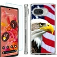 thumbnail image 1 of For Google Pixel 9a Phone Case Cover, Shockproof Bumper Case with Tempered Glass Screen Protector, by OneToughShield - Eagle, 1 of 3