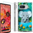 thumbnail image 1 of For Google Pixel 9a Phone Case Cover, Shockproof Bumper Case with Tempered Glass Screen Protector, by OneToughShield - Elephant Craft, 1 of 3