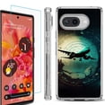 thumbnail image 1 of For Google Pixel 9a Phone Case Cover, Shockproof Bumper Case with Tempered Glass Screen Protector, by OneToughShield - Flight Tracker, 1 of 3