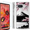 thumbnail image 1 of For Google Pixel 9a Phone Case Cover, Shockproof Bumper Case with Tempered Glass Screen Protector, by OneToughShield - Fuji Sakura, 1 of 3