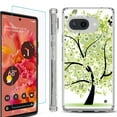 thumbnail image 1 of For Google Pixel 9a Phone Case Cover, Shockproof Bumper Case with Tempered Glass Screen Protector, by OneToughShield - Green Tree, 1 of 3