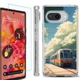 thumbnail image 1 of For Google Pixel 9a Phone Case Cover, Shockproof Bumper Case with Tempered Glass Screen Protector, by OneToughShield - Kyoto Summer, 1 of 3