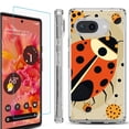 thumbnail image 1 of For Google Pixel 9a Phone Case Cover, Shockproof Bumper Case with Tempered Glass Screen Protector, by OneToughShield - Lady Bettle, 1 of 3