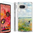 thumbnail image 1 of For Google Pixel 9a Phone Case Cover, Shockproof Bumper Case with Tempered Glass Screen Protector, by OneToughShield - Poppy Field, 1 of 3