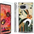 thumbnail image 1 of For Google Pixel 9a Phone Case Cover, Shockproof Bumper Case with Tempered Glass Screen Protector, by OneToughShield - Rabbit, 1 of 3