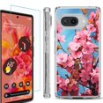 thumbnail image 1 of For Google Pixel 9a Phone Case Cover, Shockproof Bumper Case with Tempered Glass Screen Protector, by OneToughShield - Spring Blossom, 1 of 3