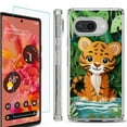thumbnail image 1 of For Google Pixel 9a Phone Case Cover, Shockproof Bumper Case with Tempered Glass Screen Protector, by OneToughShield - Tiger Craft, 1 of 3