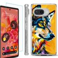 thumbnail image 1 of For Google Pixel 9a Phone Case Cover, Shockproof Bumper Case with Tempered Glass Screen Protector, by OneToughShield - Wolf Art, 1 of 3