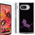 thumbnail image 1 of For Google Pixel 9a Phone Case Cover, Shockproof Bumper Case with Tempered Glass Screen Protector, by OneToughShield - Zebra Running, 1 of 3