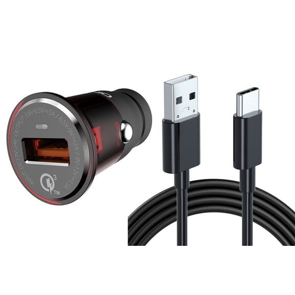 For Google Pixel Fold - 18W Fast Car Charger, 6ft USB-C Cable Long Power Wire TYPE-C Cord Power Adapter Quick Charge D2E Compatible With Google Pixel Fold Phone