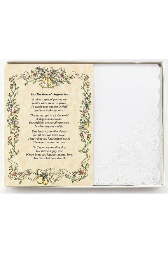 For Groom's Stepmother or Someone Dear Wedding Handkerchief