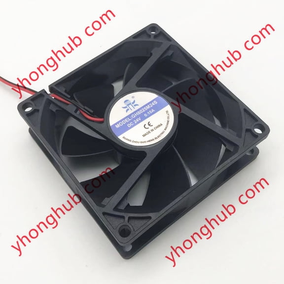 For Guo Heng GH8025M24S DC 24V 0.15A 80x80x25mm 2-Wire Server Cooling Fan