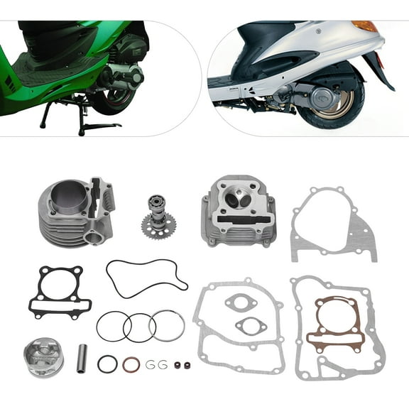 For Gy6 150cc 61mm Engine Rebuild Kit Big Bore Cylinder Kit With Cylinder Head Trouble-freeInstallation
