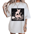 thumbnail image 1 of For Gym Goers And Cat Lovers Sphynx Cat Lifting Weights Print Tshirt White S-5XL Graphic Tees Shirts Tops, 1 of 5