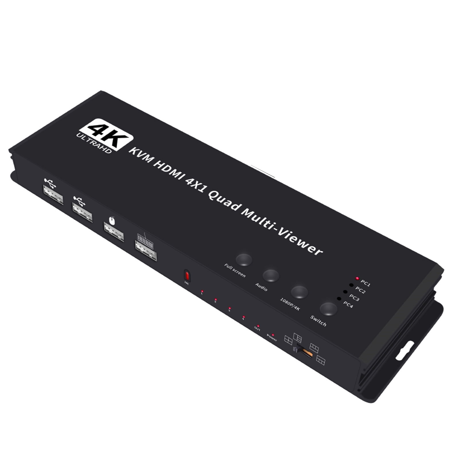 For HDMI 4 Input 1 Output Multi-viewer Supports HDCP 1.4, USB KVM Control for Monitoring Systems and Multimedia Displays