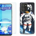 thumbnail image 1 of For HMD Vibe Shockproof Phone Case Cover with Tempered Glass Screen Protector, by OneToughShield - Astronaut, 1 of 2