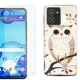 thumbnail image 1 of For HMD Vibe Shockproof Phone Case Cover with Tempered Glass Screen Protector, by OneToughShield - Autumn Owl, 1 of 2