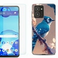 thumbnail image 1 of For HMD Vibe Shockproof Phone Case Cover with Tempered Glass Screen Protector, by OneToughShield - Blue Jay, 1 of 2