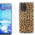 thumbnail image 1 of For HMD Vibe Shockproof Phone Case Cover with Tempered Glass Screen Protector, by OneToughShield - Cheetah Gold/Black, 1 of 2