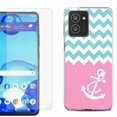 thumbnail image 1 of For HMD Vibe Shockproof Phone Case Cover with Tempered Glass Screen Protector, by OneToughShield - Chevron/Anchor, 1 of 2
