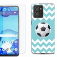 thumbnail image 1 of For HMD Vibe Shockproof Phone Case Cover with Tempered Glass Screen Protector, by OneToughShield - Chevron/Soccer, 1 of 2