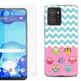 thumbnail image 1 of For HMD Vibe Shockproof Phone Case Cover with Tempered Glass Screen Protector, by OneToughShield - Chevron/Teal/Owl, 1 of 2