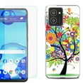 thumbnail image 1 of For HMD Vibe Shockproof Phone Case Cover with Tempered Glass Screen Protector, by OneToughShield - Colorful Tree, 1 of 2