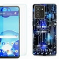 thumbnail image 1 of For HMD Vibe Shockproof Phone Case Cover with Tempered Glass Screen Protector, by OneToughShield - Cosmos Circuit, 1 of 2