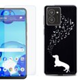thumbnail image 1 of For HMD Vibe Shockproof Phone Case Cover with Tempered Glass Screen Protector, by OneToughShield - Dachshund/Puppy Music, 1 of 2