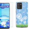 thumbnail image 1 of For HMD Vibe Shockproof Phone Case Cover with Tempered Glass Screen Protector, by OneToughShield - Dandelion Sky, 1 of 2