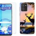 thumbnail image 1 of For HMD Vibe Shockproof Phone Case Cover with Tempered Glass Screen Protector, by OneToughShield - Deer Sunset, 1 of 2