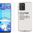 thumbnail image 1 of For HMD Vibe Shockproof Phone Case Cover with Tempered Glass Screen Protector, by OneToughShield - Dictionary/Courage, 1 of 2