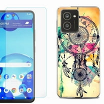 For HMD Vibe Shockproof Phone Case Cover with Tempered Glass Screen Protector, by OneToughShield - Dream Catcher Color