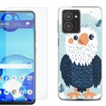 thumbnail image 1 of For HMD Vibe Shockproof Phone Case Cover with Tempered Glass Screen Protector, by OneToughShield - Eagle Smile, 1 of 2