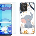 thumbnail image 1 of For HMD Vibe Shockproof Phone Case Cover with Tempered Glass Screen Protector, by OneToughShield - Elephant Smile, 1 of 2