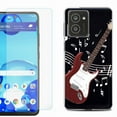 thumbnail image 1 of For HMD Vibe Shockproof Phone Case Cover with Tempered Glass Screen Protector, by OneToughShield - Guitar Red, 1 of 2