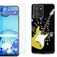 thumbnail image 1 of For HMD Vibe Shockproof Phone Case Cover with Tempered Glass Screen Protector, by OneToughShield - Guitar Yellow, 1 of 2