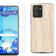 thumbnail image 1 of For HMD Vibe Shockproof Phone Case Cover with Tempered Glass Screen Protector, by OneToughShield - Marble/Coffee Tone, 1 of 2