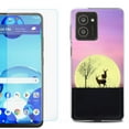 thumbnail image 1 of For HMD Vibe Shockproof Phone Case Cover with Tempered Glass Screen Protector, by OneToughShield - Moonlight Deer, 1 of 2