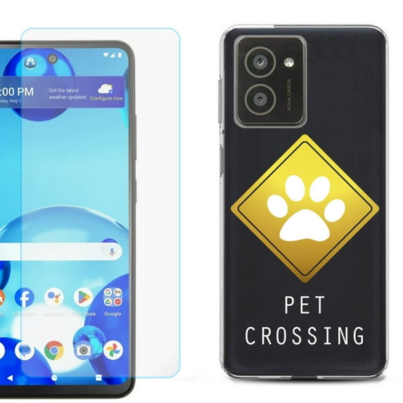 For HMD Vibe Shockproof Phone Case Cover with Tempered Glass Screen Protector, by OneToughShield - Pet Crossing