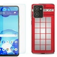 thumbnail image 1 of For HMD Vibe Shockproof Phone Case Cover with Tempered Glass Screen Protector, by OneToughShield - Phone Booth Red, 1 of 2