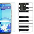 thumbnail image 1 of For HMD Vibe Shockproof Phone Case Cover with Tempered Glass Screen Protector, by OneToughShield - Piano Design, 1 of 2