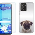 thumbnail image 1 of For HMD Vibe Shockproof Phone Case Cover with Tempered Glass Screen Protector, by OneToughShield - Pug Face, 1 of 2
